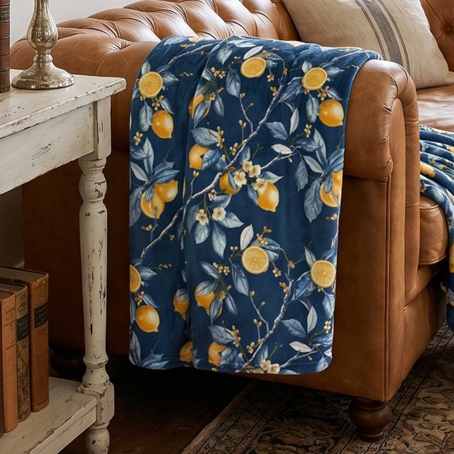 Couverture Polaire Motif Citron Pays Français  (Créateur téléchargé)