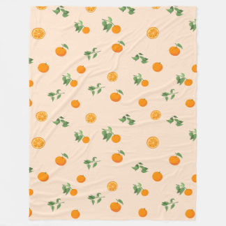 Couverture Polaire Motif classique de citrus fruit orange