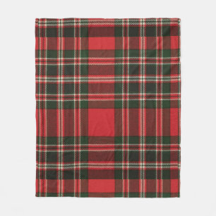 Couverture Polaire Motif classique rouge et vert tatan