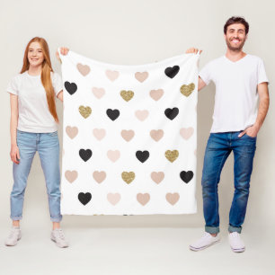 Couverture Polaire Motif Cœurs 31