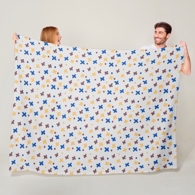 Couverture Polaire Motif coloré moderne (En situation)