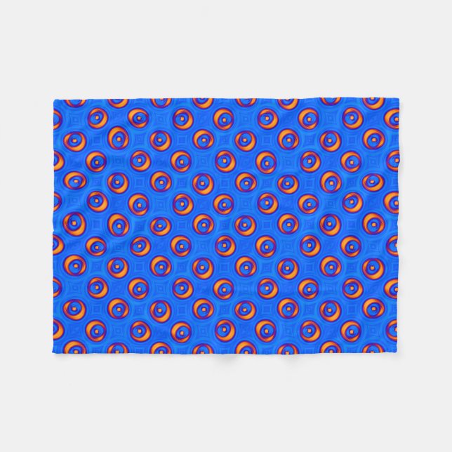 Couverture Polaire Motif COOL rouge bleu orange (Devant (Horizontal))