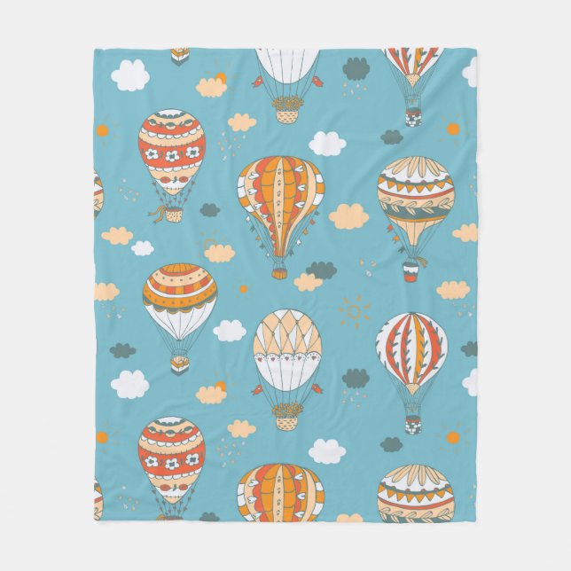 Couverture Polaire Motif couleur ballons (Devant)