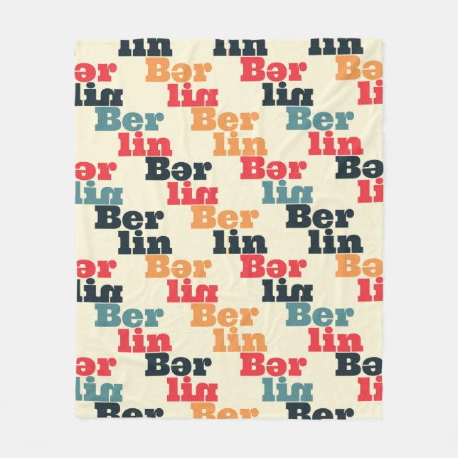 Couverture Polaire Motif créatif de Berlin. (Devant)