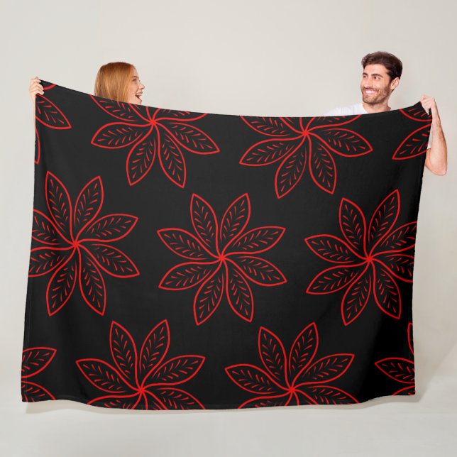 Couverture Polaire Motif criminel sur noir (En situation)