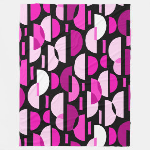 Couverture Polaire Motif croissant 010921 - Magenta Pink