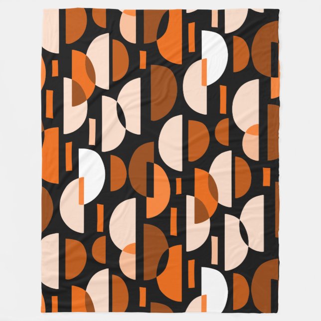 Couverture Polaire Motif croissant 010921 - Orange (Devant)