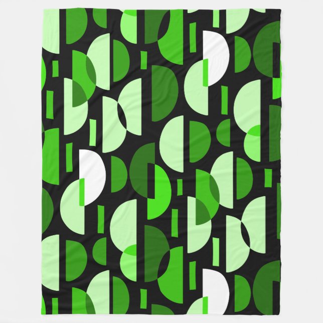 Couverture Polaire Motif croissant 010921 - Vert herbe (Devant)