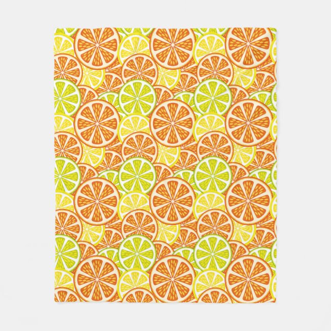 Couverture Polaire Motif d'agrume (Devant)