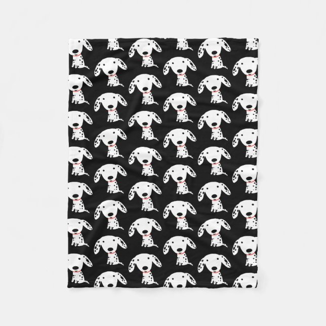 Couverture Polaire Motif dalmatien de chiot (Devant)