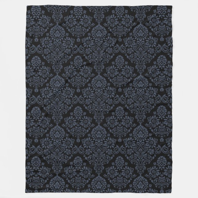 Couverture Polaire Motif damassé luxueux (Devant)