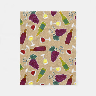 Couverture Polaire Motif d'amateur de vin