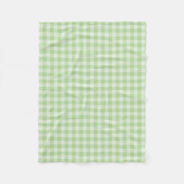 Couverture Polaire Motif damier vert (Devant)