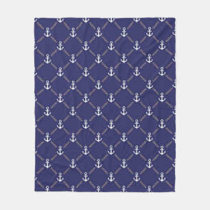 Couverture Polaire Motif d'Ancre