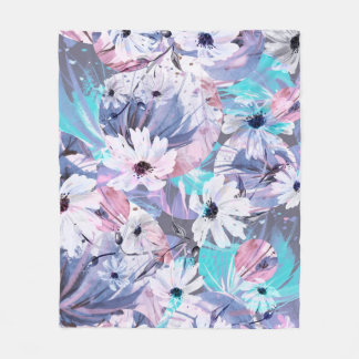 Couverture Polaire Motif d'aquarelle créatif et transparent des plant