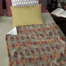 Motif d'art tribal gris tan marron ocre ivoire rou