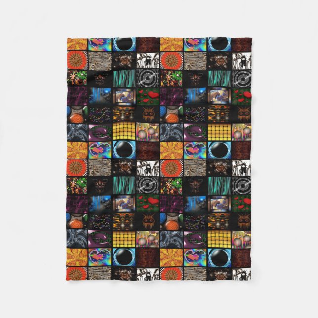 Couverture Polaire Motif d'arts pop décoratifs (Devant)