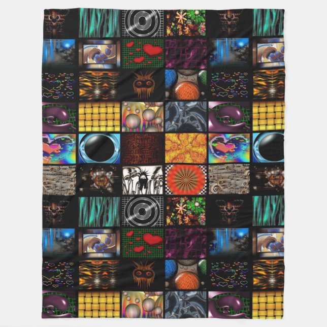Couverture Polaire Motif d'arts pop décoratifs (Devant)