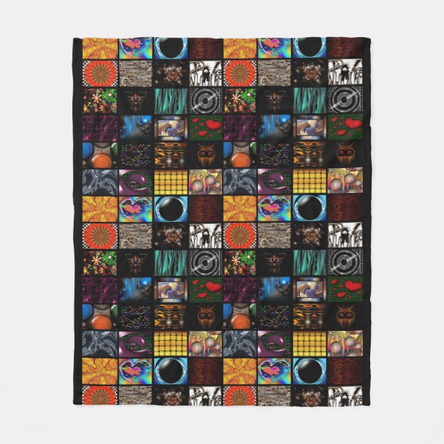 Couverture Polaire Motif d'arts pop décoratifs (Devant)