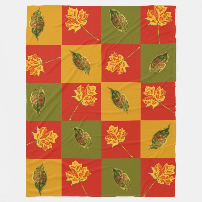 Couverture Polaire Motif d'automne  (Devant)