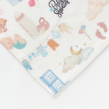 Motif de baby shower aquarelle avec ours en peluch