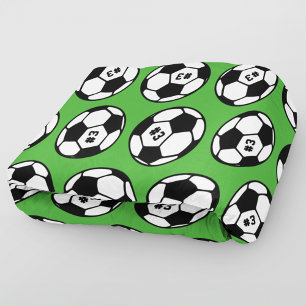 Couverture Polaire Motif de balle de soccer vert herbe personnalisé