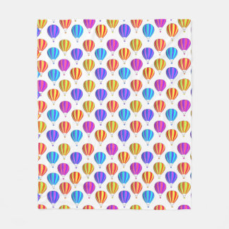 Couverture Polaire Motif de ballon à air chaud coloré