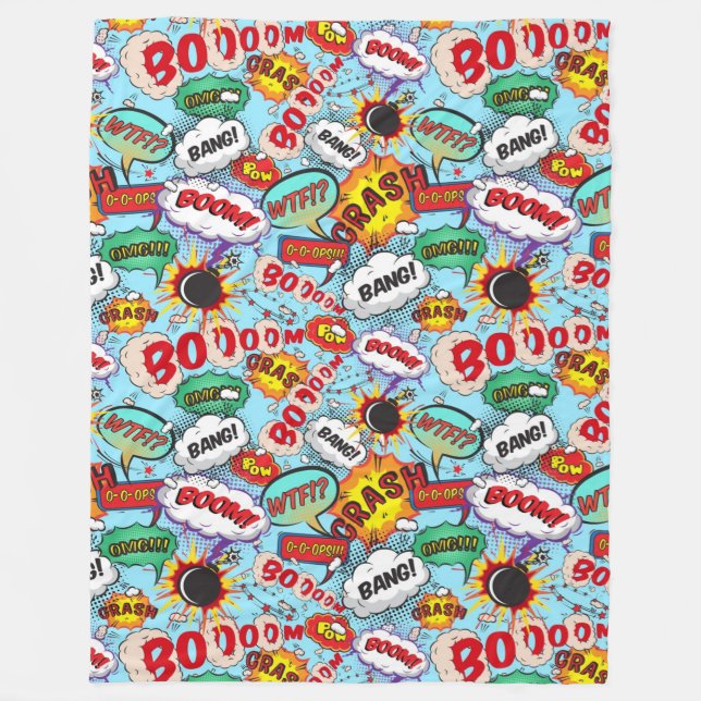 Couverture Polaire Motif de bande dessinée drôle (Devant)