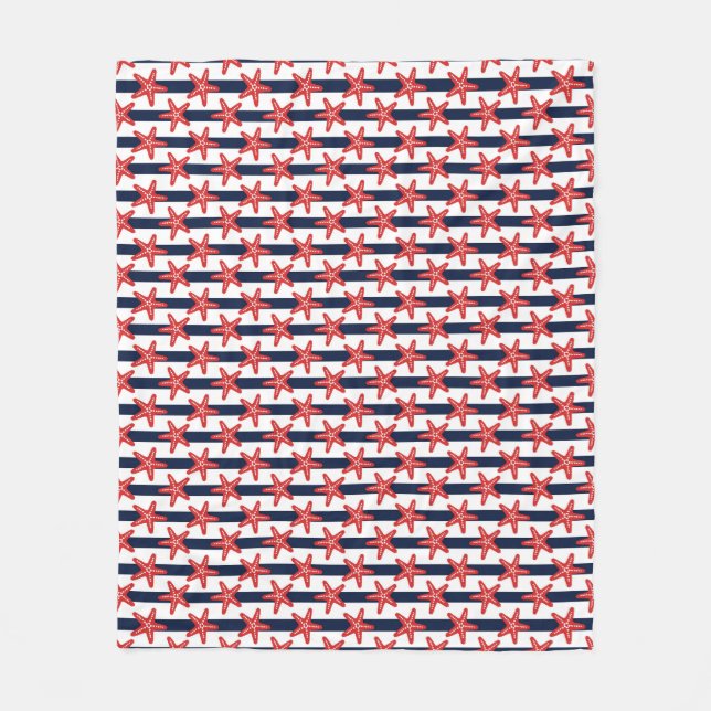 Couverture Polaire Motif de bannière étoilée (Devant)