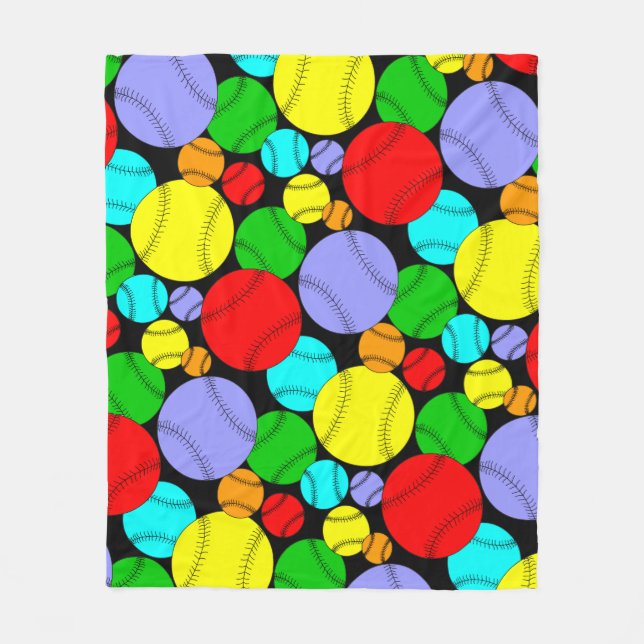Couverture Polaire Motif de base-ball Fleece Blanket (Devant)