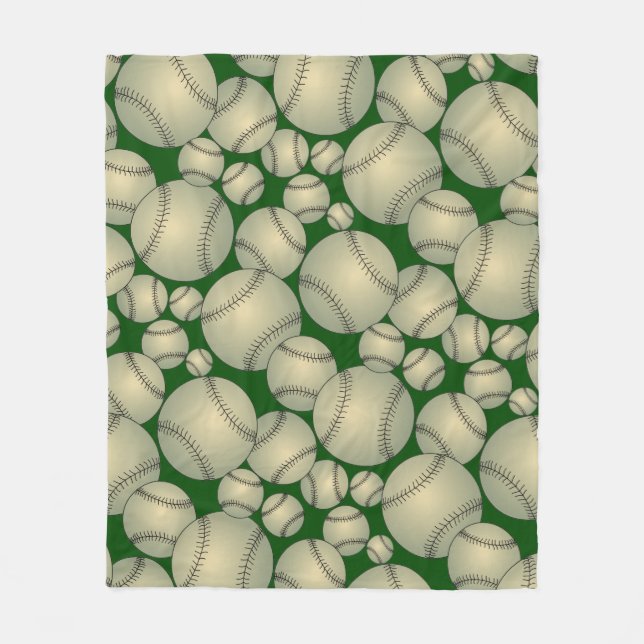 Couverture Polaire Motif de base-ball Fleece Blanket (Devant)