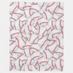 Couverture Polaire Motif de baseballs en couche