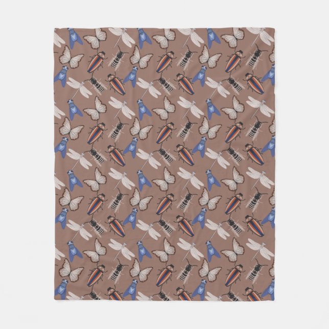 Couverture Polaire Motif de bogues (Devant)