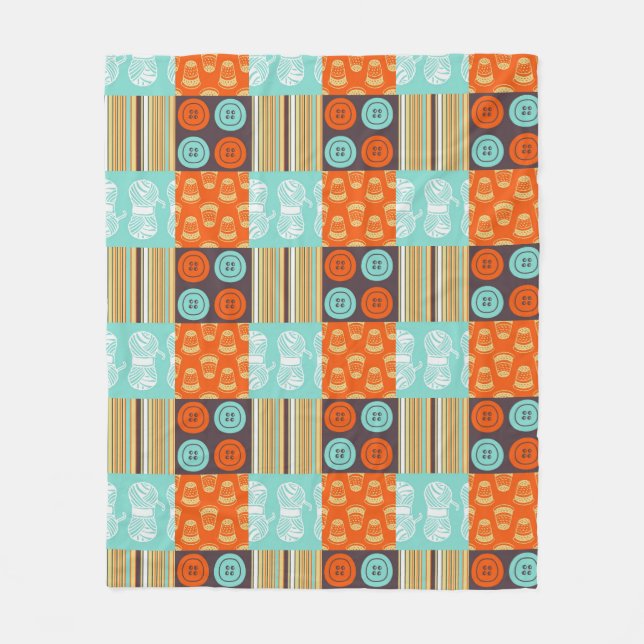 Couverture Polaire motif de Bruit-art - cousant (Devant)