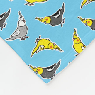 Couverture Polaire Motif de cacatoès dessin animé