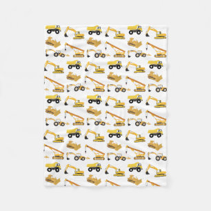 Couverture Polaire Motif de camions de construction