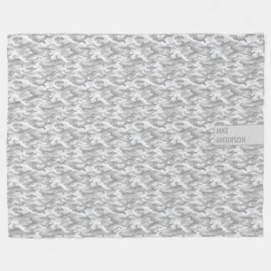 Couverture Polaire Motif de camouflage en gris triple