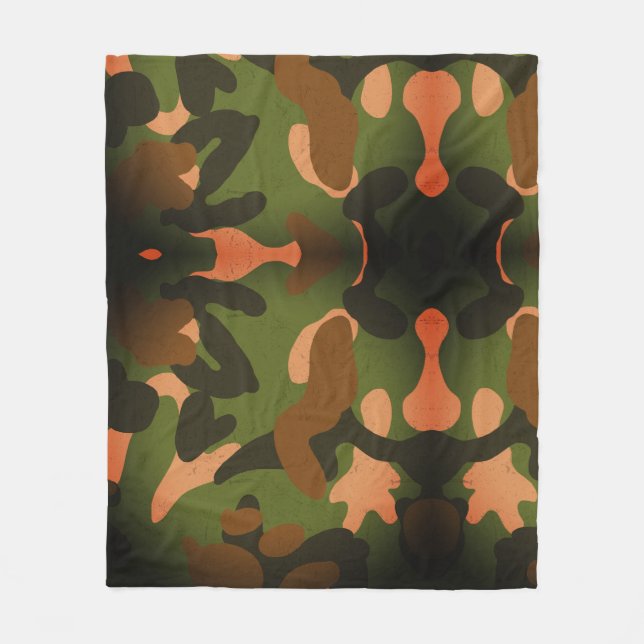 Couverture Polaire Motif de camouflage militaire classique (Devant)