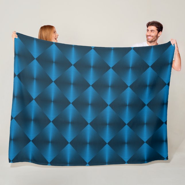 Couverture Polaire Motif de carreaux de diamant (En situation)