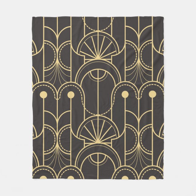 Couverture Polaire Motif de carreaux géométriques modernes (Devant)