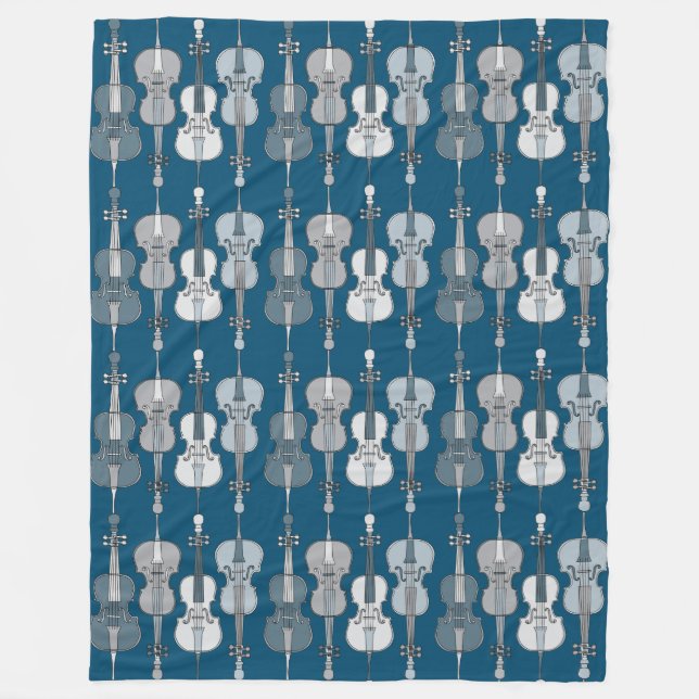 Couverture Polaire Motif de Cellos coloré (Devant)