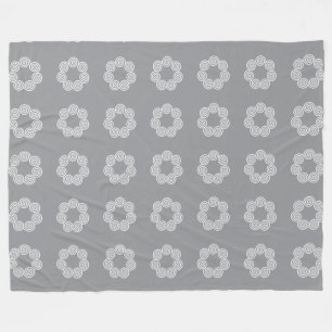 Couverture Polaire Motif de cercle en spirale abstraite sur gris