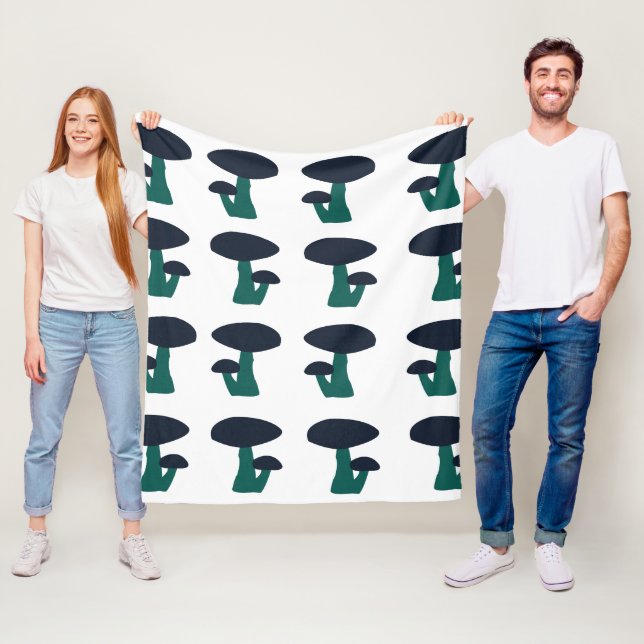 Couverture Polaire Motif de champignon mignon  (En situation)