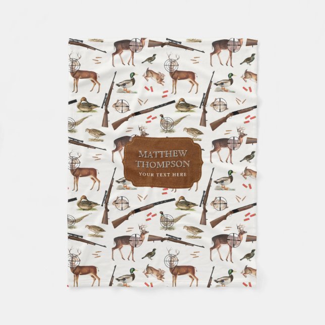 Couverture Polaire Motif de chasseur de gibier à l'extérieur (Devant)