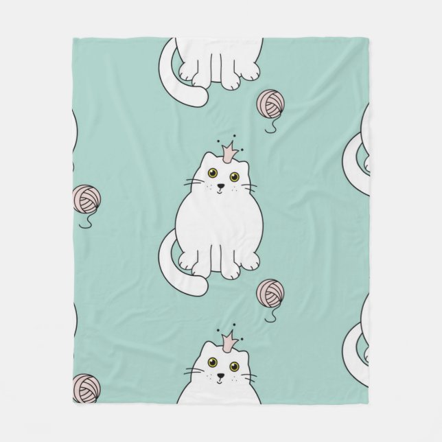 Couverture Polaire Motif de chat (Devant)