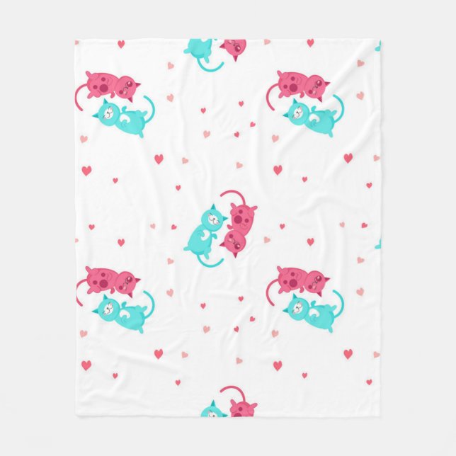 Couverture Polaire Motif de chat (Devant)
