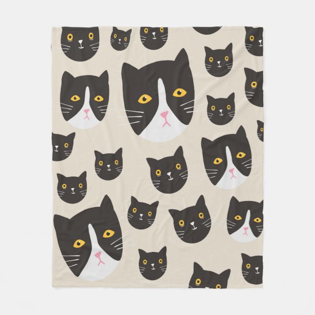 Couverture Polaire Motif de chat sans joint/ (Devant)