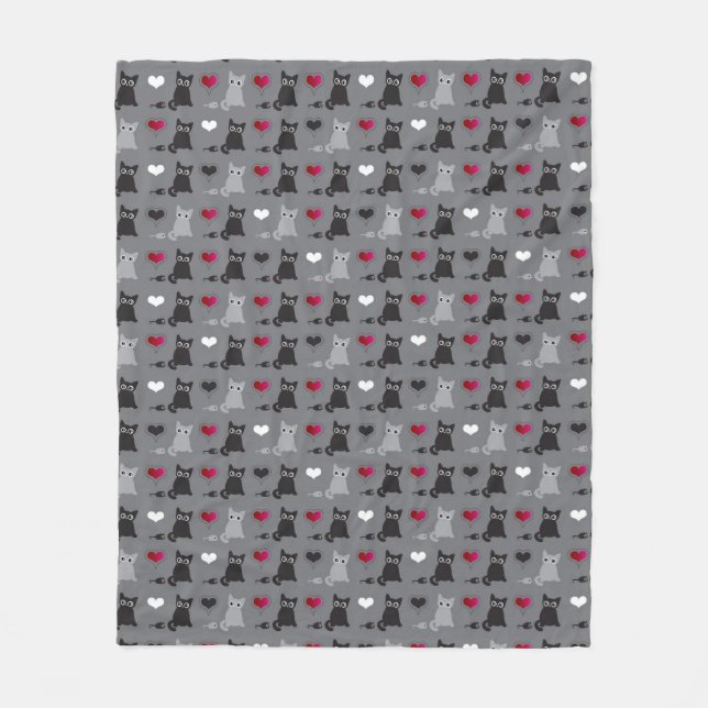 Couverture Polaire motif de chaton et de souris (Devant)
