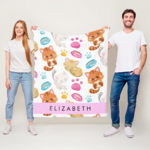 Couverture Polaire Motif De Chats, Chats Mignons, Kitty, Paws, Votre