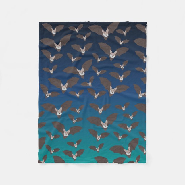 Couverture Polaire Motif de chauve-souris Éffrayant (Devant)